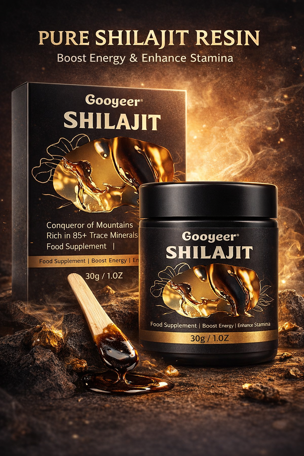 Shilajit 100% Puro 💎 Fuente de Energía Vital del Himalaya